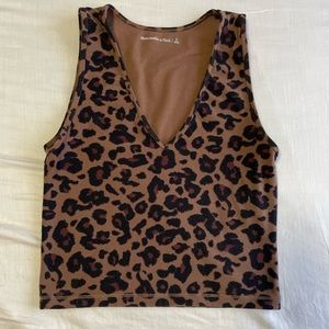 Abercrombie and Fitch SoftAF leopard print tank top, size S